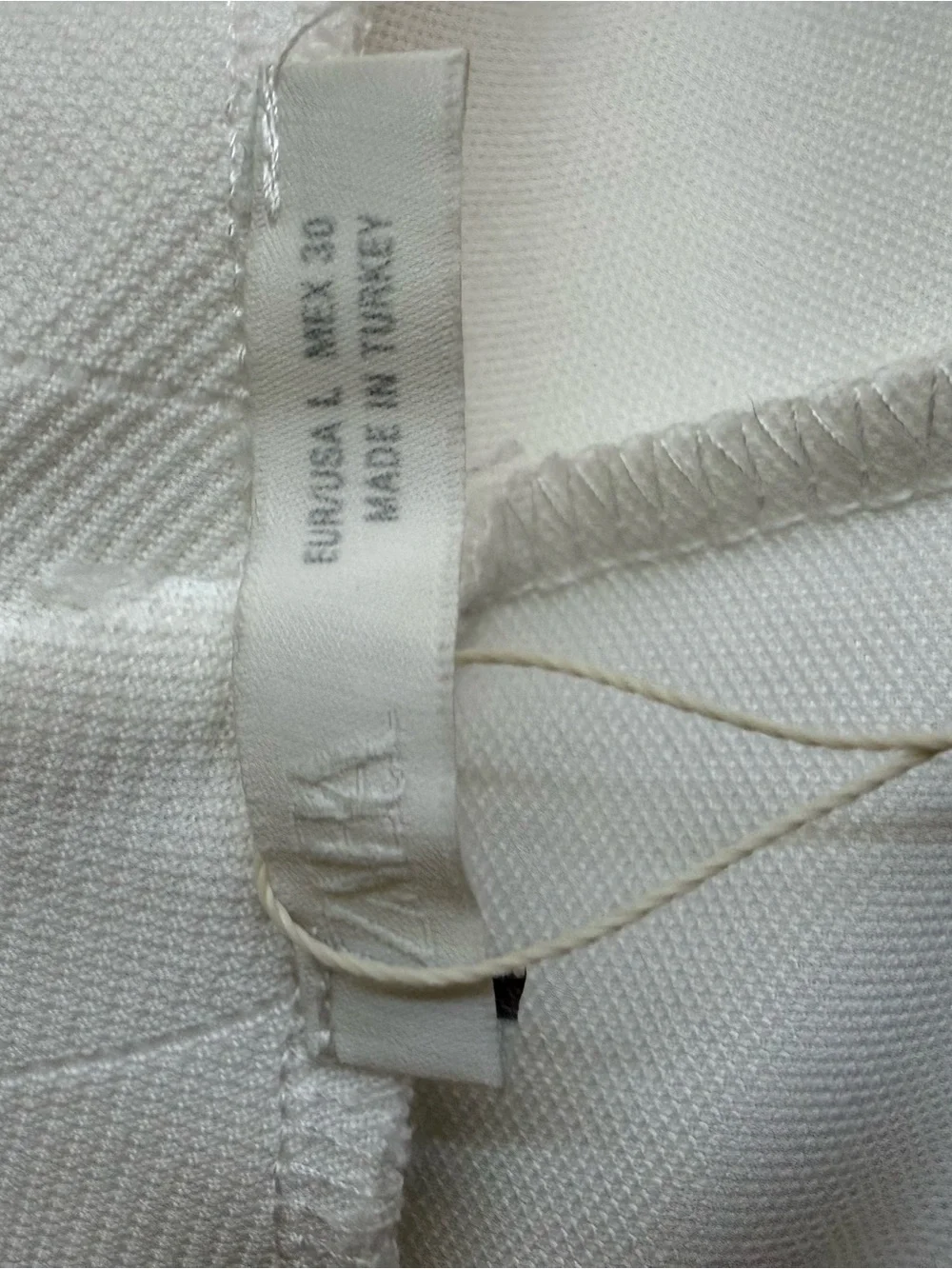 ZARA Women's Wide-Leg White Ponte Knit Pants Size L - Picture 5 of 6